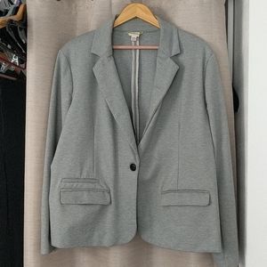 3x knit blazer gray